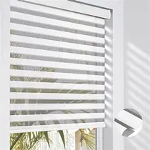 Zebra Shade (0-10 sqft, White, Chain System, Cassette100 Flat, Blackout)